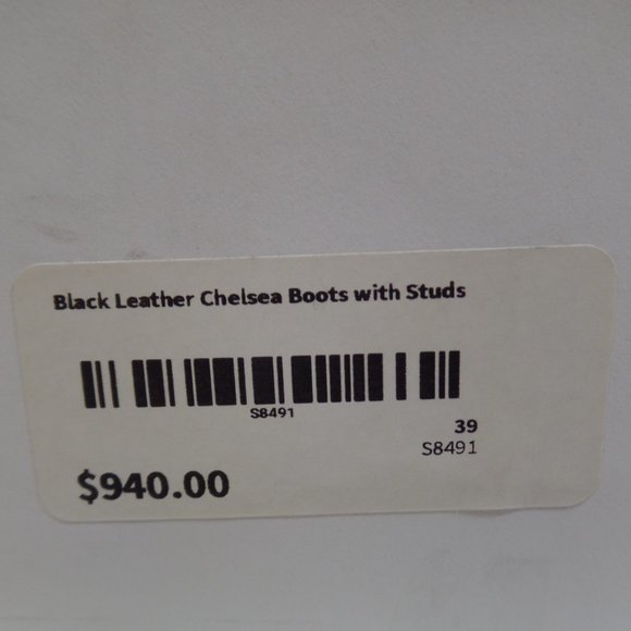 Sebastian Milano Sz 39 Pull On Black Leather Boots With Punk Rock Detailing. - Picture 6 of 12